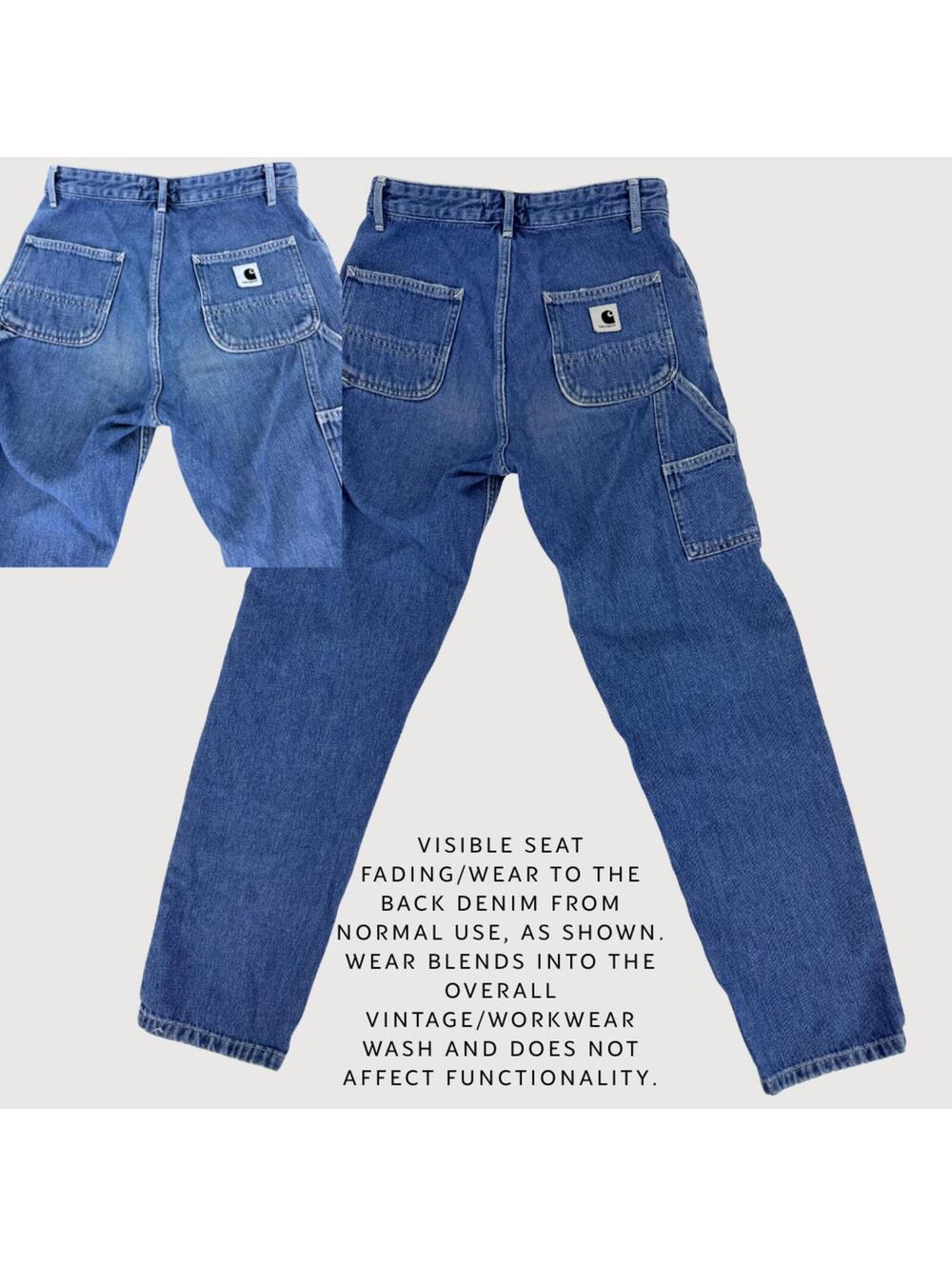 Carhartt WIP Pierce Boyfriend Carpenter Jeans 26 - Picture 3 of 9